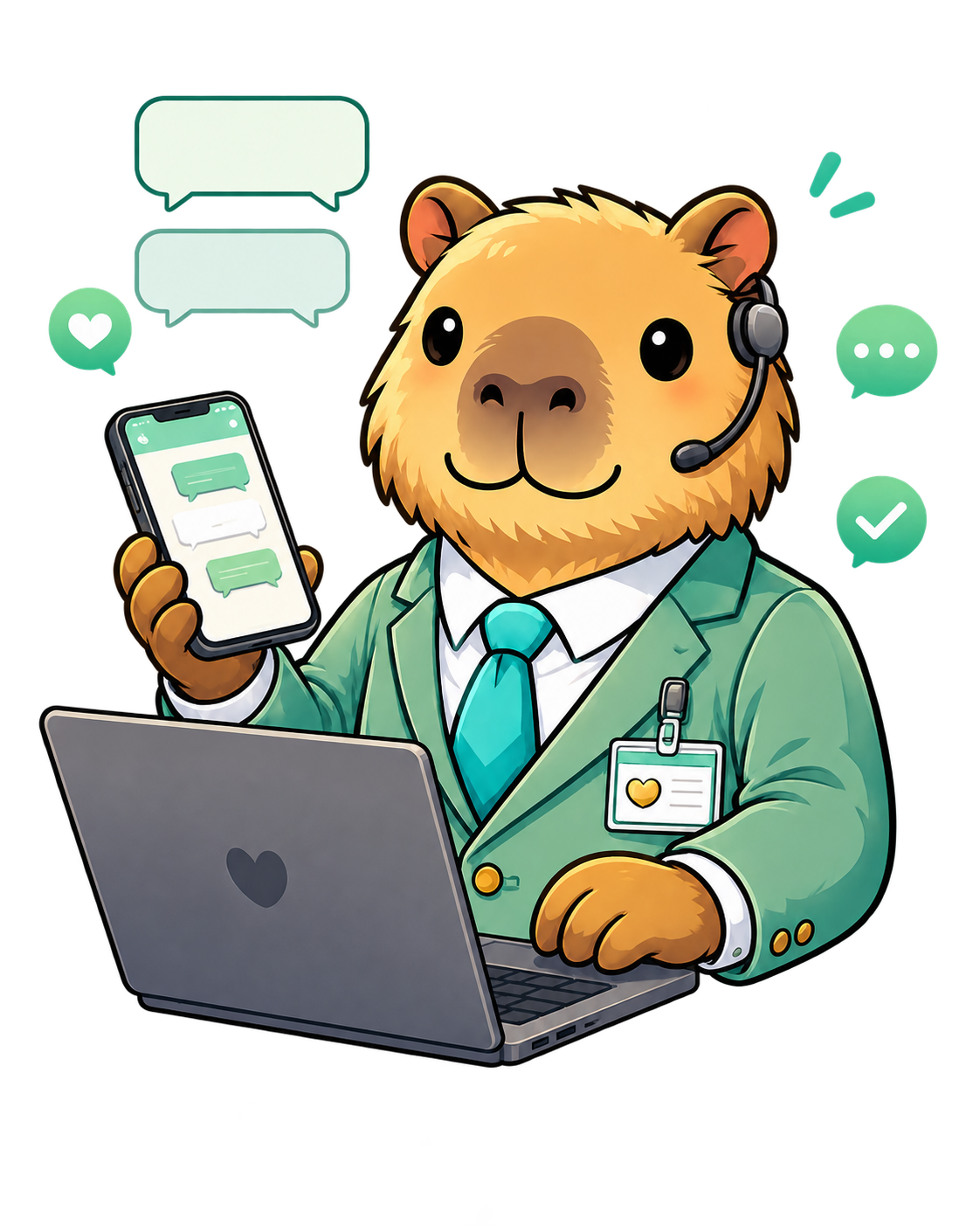 LINEで相談に応えるNEXT FINEの案内スタッフ